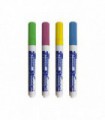 Feutres craie 6 mm assortiment couleurs bleu, fuchsia, jaune, vert (4 feutres)