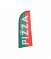 Drapeau publicitaire "PIZZA" de dimensions 225 x 85 cm