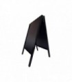 Chevalet stop trottoir avec 2 ardoises amovibles cadre bois noir dimensions 119 x 68 cm