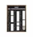 Panneau "TARIF DES CONSOMMATIONS" traditionnel format A1