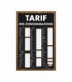 Ardoise double face "TARIF DES CONSOMMATIONS" traditionnel dimensions 61 x 41 cm