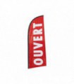 Drapeau publicitaire "OUVERT" de dimensions 225 x 85 cm