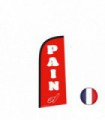 Drapeau publicitaire "PAIN" de dimensions 225 x 85 cm
