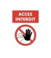 Sticker autocollant "ACCES INTERDIT" format A5