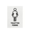 Sticker autocollant "TOILETTES FEMME" format A5