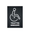 Sticker autocollant "TOILETTES HANDICAPÉ" format A5