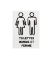 Sticker autocollant "TOILETTES HOMME ET FEMME" format A5
