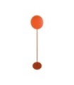 Signalétique métal couleur orange sur pied avec rond diamètre 30 cm