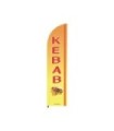 Drapeau publicitaire "KEBAB" de dimensions 255 x 60 cm