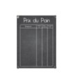 Panneau "PRIX DU PAIN" format A1 avec fixation ventouses