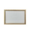 Cadre en bois brut dimensions 63 x 43 cm avec ardoise plexiglass transparente - Fabrication française