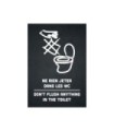 Sticker "NE RIEN JETER DANS LES WC - DON'T FLUSH ANYTHING IN THE TOILET" format A6
