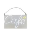 Enseigne lumineuse LED intérieur "Café" en plexi avec batterie 9 800 mAh - Fabrication française