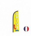 Drapeau publicitaire "DRIVE" de dimensions 230 x 70 cm